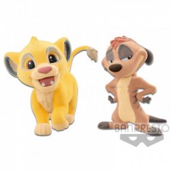 Disney Løvernes Konge Simba og Timon Fluffy Q Posket sæt af tal