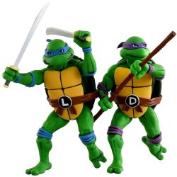 Ninja Turtles Leonardo & Donatello pack 2 leddelte tal 18cm