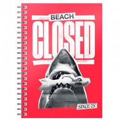 Jaws 1975 Beach Closed A5 notebook