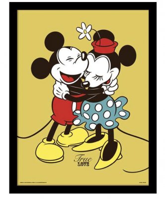 Disney Mickey Minnie Kærlighed indrammet